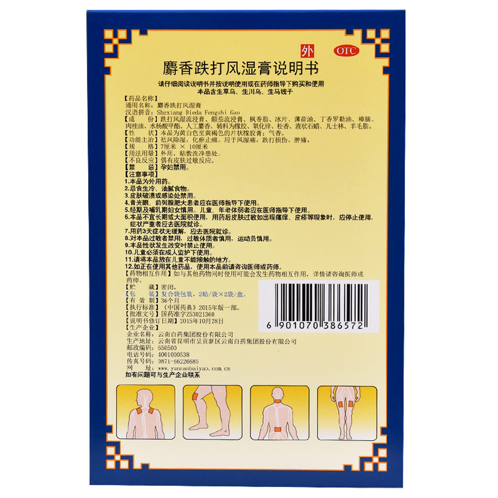 麝香跌打风湿膏(雷公)