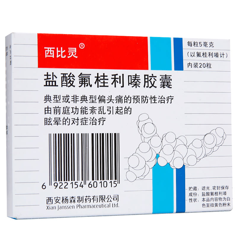 盐酸氟桂利嗪胶囊（西比灵）